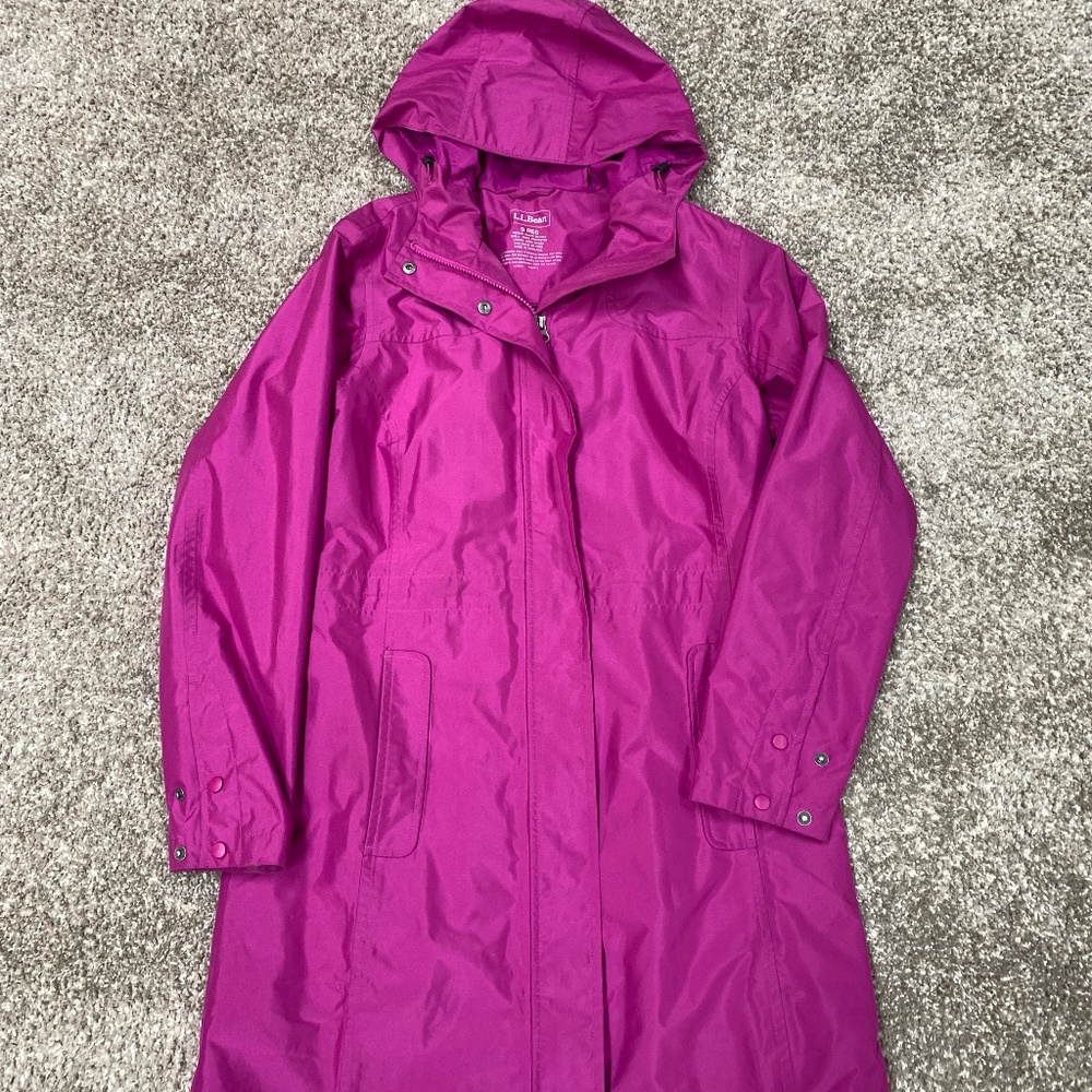 L.L Bean Women's Rain Jacket.  H2OFF Raincoat, PrimaLoft-Lined